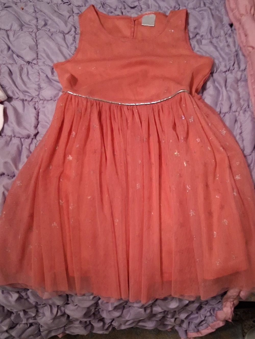 Pretty Orange Shifon Dress Size 7